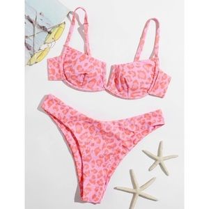 Leopard Print V Wired Bikini